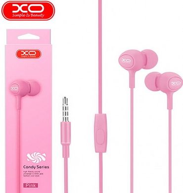 Гарнітура з мікрофоном вакуумна XO S6 Candy music (pink)