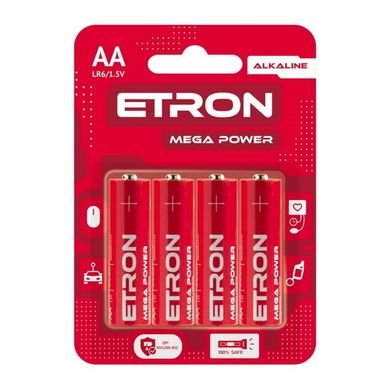 Батарейки Maxus/Etron Alkaline LR6, AA (4/40)