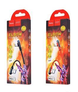 Кабель Lightning HOCO U77 Excellent elbow, 3A, 1.2m. red
