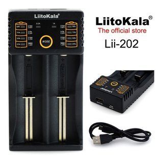 Зарядний пристрій універсальний LiitoKala Lii-202 (Індикація) (2xAA/AAA/16340-18650-26650) + USB 5V