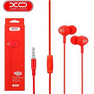 Гарнітура з мікрофоном вакуумна XO S6 Candy music (red)