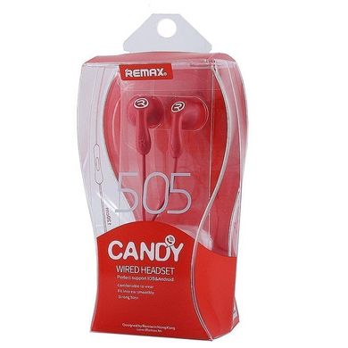 Навушники Remax Candy 505 угловой jack red