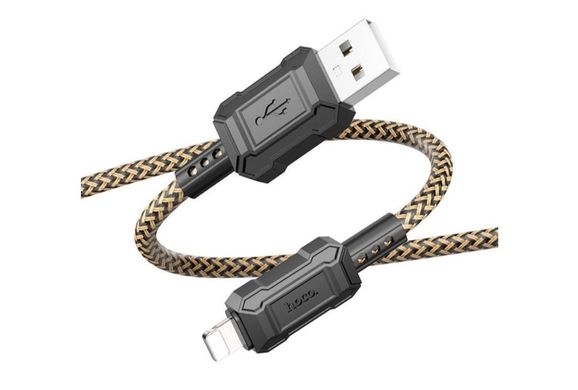 Кабель Lightning HOCO X94 Leader charging data cable, 1m., 2.4A, gold