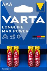 Батарейки Varta Max Tech/Long Life Max Power LR03, AAA (4/40) BL