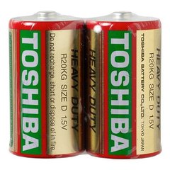 Батарейки Toshiba R20 red, D (2/24)