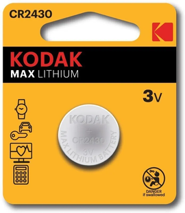 Батарейки літієві Kodak Max CR 2430, 3V, 2 BL