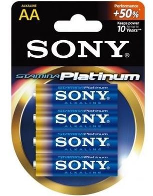 Батарейки Sony Stamina Platinum LR6, AA (4/80) BL