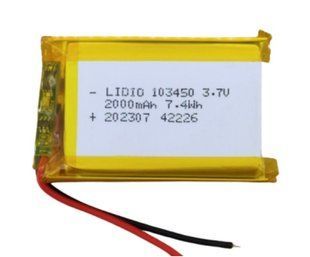 Акумулятор літій-полімерний 103450, 2000mAh, 3.7V