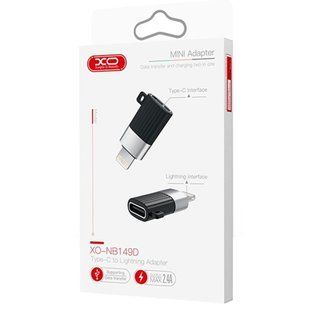 Перехідник XO NB149-D, Type-C to Lightning, black