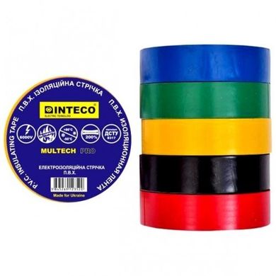 Ізоляційна стрічка кольорова 30м. "INTECO" Multech Pro 1/10