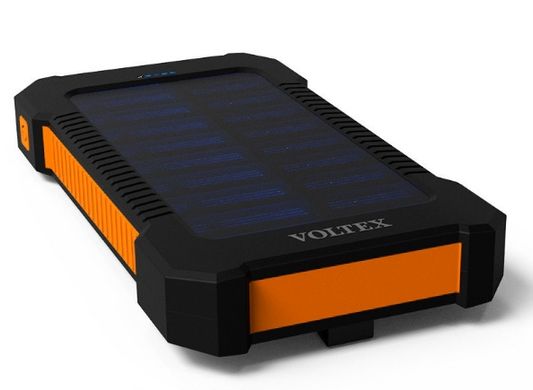 УМБ Power Bank Voltex VX-240.11 2xUSB 10400mAh влагозащита + солнечная батарея orange
