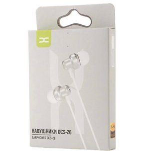 Гарнітура з мікрофоном вакуумна DC DCS-26, silver