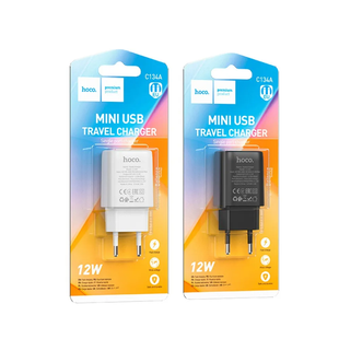 МЗП Hoco C134A Solid single port chrger (1xUSB, 2.4A, 12W) black