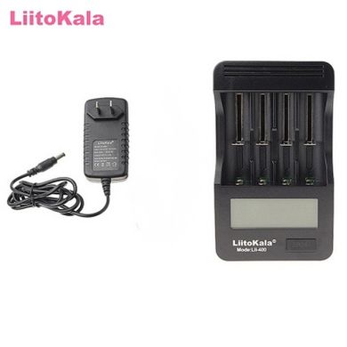 Зарядний пристрій універсальний LiitoKala Lii-400 LCD, 4x(Li-Ion/Li-Fe/Li-HV/Ni-Mh/Ni-Cd)