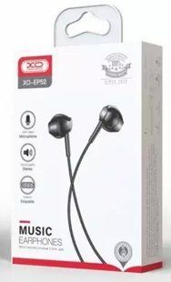 Гарнітура з мікрофоном вакуумна XO EP52 Wired in-ear earphones, black