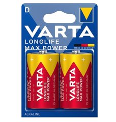 Батарейки Varta LongLife Max Power/Max Tech LR20, D (2/20) BL