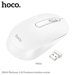 Миша бездротова HOCO GM14 Platinum business (1200dpi, 2.4GHz), white