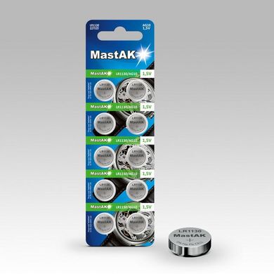 Батарейки для годинників MastAk AG 10 (389, LR1130) 10 BL