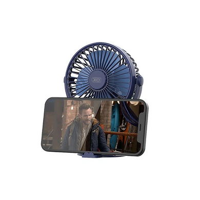 Вентилятор XO MF78 4" настільний, 1x18650, 1200mAh, ЗП microUSB, blue