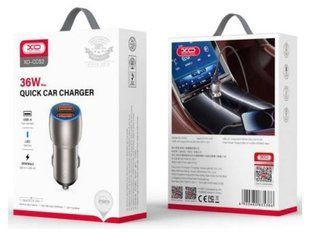 АЗП XO CC52 Metal (2xUSB, 36W, 3A) gray