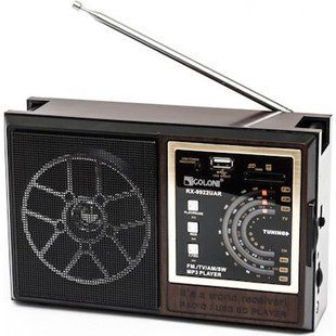 Радіоприймач RX-9922, MP3/FM/MicroSD/USB, вбудований акумулятор