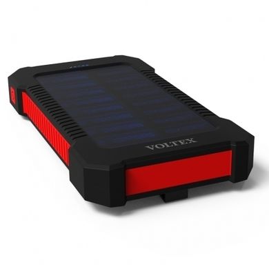 УМБ Power Bank Voltex VXS-240.22 2xUSB 10400mAh влагозащита + солнечная батарея red/yellow