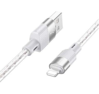 Кабель Lightning HOCO X99 Crystal junction, 2.4A, 1m., grey