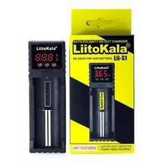 Зарядний пристрій універсальний LiitoKala Lii-S1 LED display, 1x(Li-Ion/Li-Fe/Li-HV/Ni-Mh/Ni-Cd) (0.
