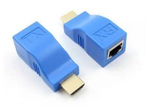Кабель подовжувач HDMI однокан. пасивний сигнал по UTP кабелю по 1 вітій парі, до 30м (14662)
