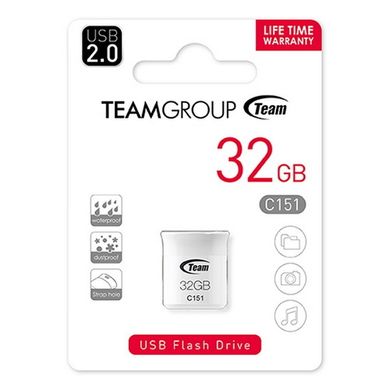 Накопичувач Team C151 32GB USB 2.0 White (TC15132GB01)