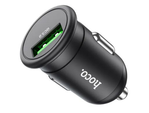 АЗП HOCO Z43 Mighty (1xUSB, 18W, 3A) Black
