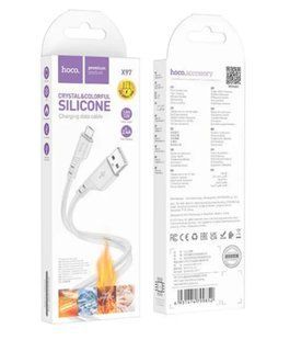 Кабель microUSB HOCO X97 Creator silicone, 1m., 2.4A, white