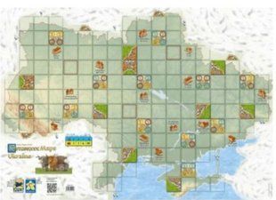 Карта України до гри Каркасон (Carcassonne)