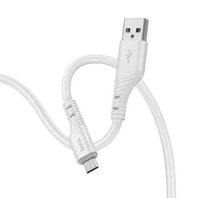 Кабель microUSB HOCO X97 Creator silicone, 1m., 2.4A, white