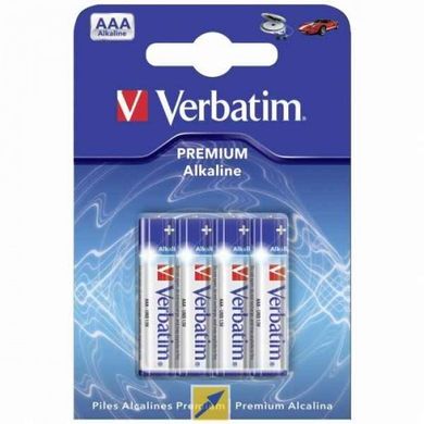 Батарейки Verbatim Alkaline LR03, AAA (4/40) BL