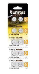 Батарейки для годинників Uniross Alkaline AG 13, (LR44, LR1154) (10/100) BL