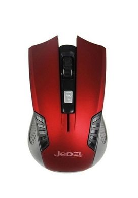 Миша бездротова Jedel MW603, 800/1200/1600dpi, USB, пластик коробка, красно-чорна