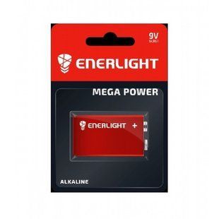 Батарейки Enerlight Mega Power 6LR61, 9V крона (1/10/120) BL