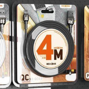 Кабель microUSB Moxom MX-CB44 QC3.0 ZincAlloy, 4m., black