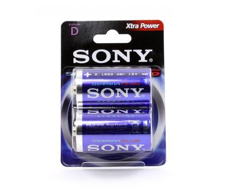 Батарейки Sony Stamina Plus LR20, D (2/24) BL