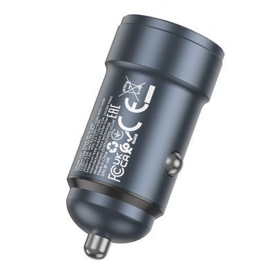 АЗП HOCO Z57 Glorious single (1xType-C, PD30W) metal gray