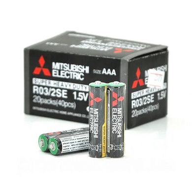 Батарейки Mitsubishi R03, AAA (2/40)