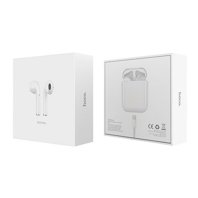 Гарнітура вкладиші Bluetooth TWS HOCO ES20 Plus Apple Series сенсорне управління + кейс, white