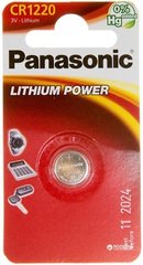 Батарейки літієві Panasonic CR 1220 BL1