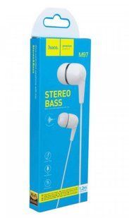 Гарнітура з мікрофоном вакуумна HOCO M97 Enjoy universal, white