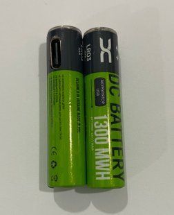 Акумулятор DC R03/USB Type-C, 870mAh/1300mWh (Li-ion) (1/4/40) Bulk