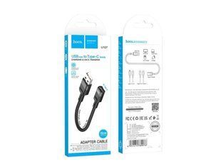 Кабель Type-C to USB HOCO U107, OTG 2A, 0.1m, black