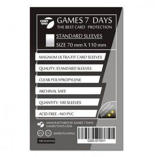 Протектори 70*110 Games 7 Days Standard (100шт.)