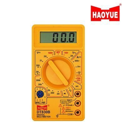Тестер HAOYUE DT830B yellow, 9V, щупи