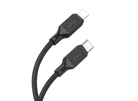 Кабель Type-C to Lightning HOCO X90 Cool silicone charging cable, 3A, 20W, 1m., black